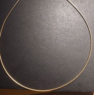 14kt Gold omega Necklace